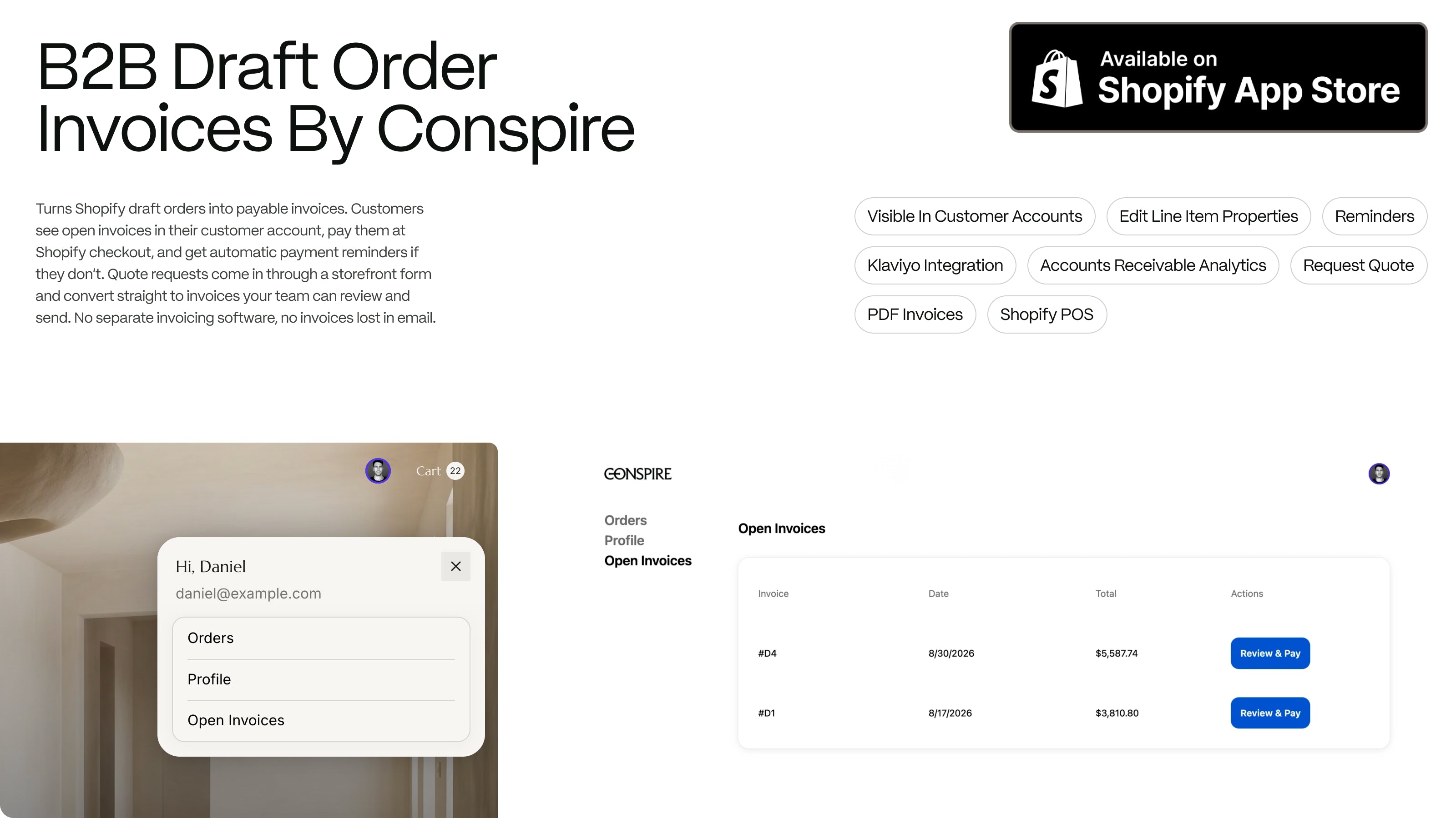 Shopify Draft Order Invoices for B2B: How to Send Them, Get Paid, and Take Quote Requests