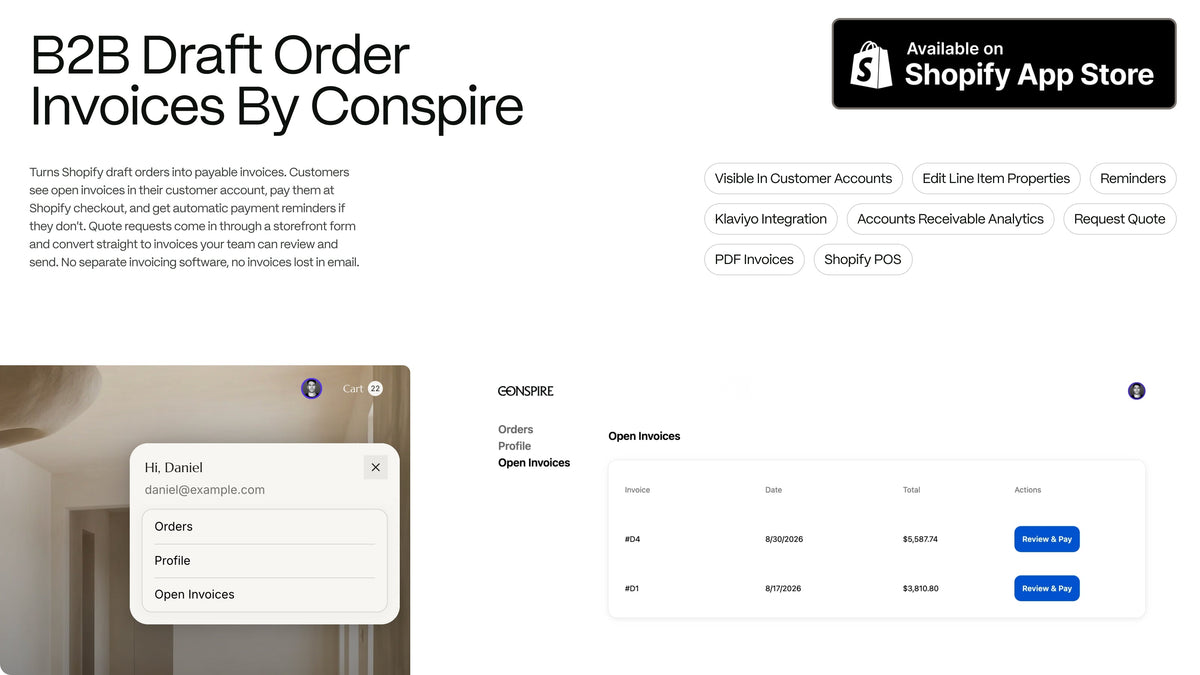 Shopify Draft Order Invoices for B2B: How to Send Them, Get Paid, and Take Quote Requests