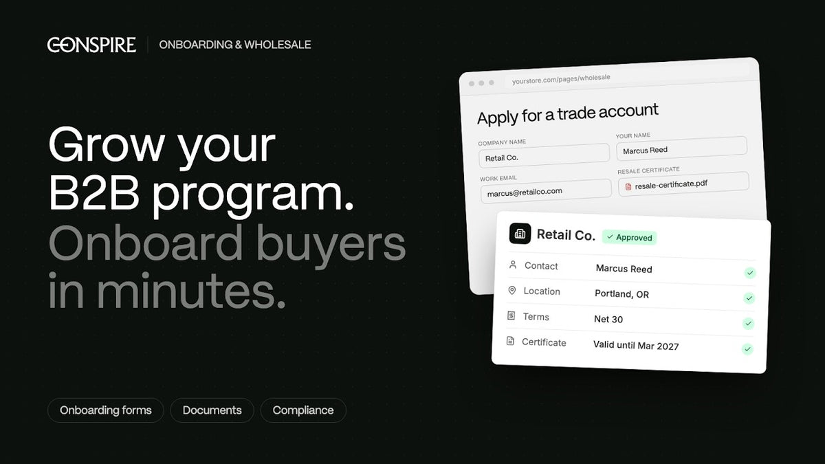 B2B Onboarding & Wholesale app tour