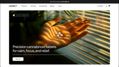 Hand holding precision cannabinoid tablets with a blurred background